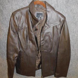 East 5th Dark Brown Faux Leather Jacket